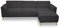 DOMO. collection Ecksofa Jules FK, skandinavisches Sofa mit Federkern, Couch Garnitur mit Holzfüßen, 268 x 159 x 81 cm (BxTxH), Eckganitur mit Longchair rechts, pepper