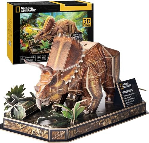 CubicFun Puzzle 3D National Geographic Triceratops, Dinosaurier, Puzzle, 8+