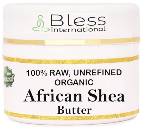 Organic Raw African Shea Butter 100% Pure,Natural & Unrefined| Skin Moisturizer For Face, Body & Hair| 8 OZ/230 GM Ivory/White Grade A | DIY Creams, Balms, Lotions, Soaps| Moisturizes Dry Skin