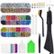Bedazzler Kit with Rhinestones, Hot Fixed Gems Craft Applicator - Diamond Painting Pen, Wax Pencil, Tweezers, Tray, Cleaning Brush & Cloth, 28 Colors Rhinestones Crystals for DIY Clothes Shoes