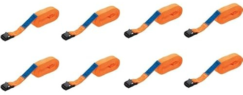 STROXX - 8X Zurrgurt 200Kg - 3,5m lang - 25mm breit - 1tlg. - mit Klemmschloss Schnellverschluss - Spanngurt - Befestigungsgurt - EN12195-2 - GS - TÜV - für schnelle Sicherungen