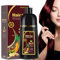 Champú para cabello negro instantáneo,Champú para teñir el cabello gris,Champú para teñir el cabello negro natural 3 en 1 para hombres y mujeres(Red Wine)