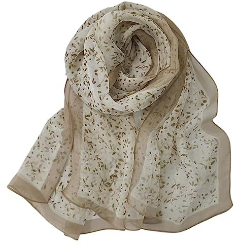 FAIRYGATE Damen Schal Beige Muster Chiffon Hochzeit Brautparty A5306