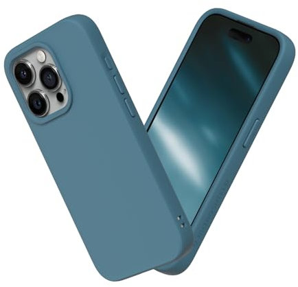 RhinoShield Case kompatibel mit [iPhone 15 Pro Max] | SolidSuit - Stoßdämpfende & schlanke Schutzhülle mit Premium Finish - 3.5 Meter Fallschutz - Ozeanblau