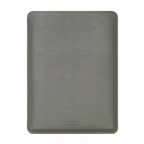 Comfyable Laptophülle 15 Zoll genau kompatibel mit MacBook Air 15 Zoll M4 2025 A3241 M3 2024 A3114 & M2 2023 A2941, Kunstleder Cover Case, Khaki Grün