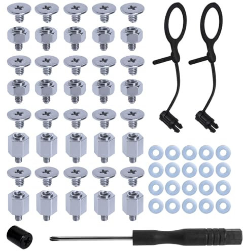 Kit d'outils de montage de vis de carte mère M.2 SSD NVMe pour PC, 25 pièces, compatible avec les cartes mères ASUS avec boulon et tournevis, pièces d'ordinateur