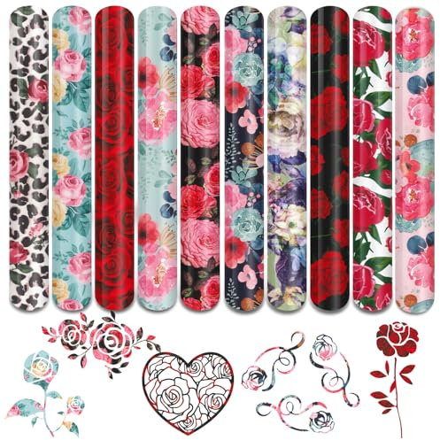 Tintnut Heat Transfer Vinyl Rose Plotterfolie Textil,flexfolie plotter textil,10Pack 30cmx25cm