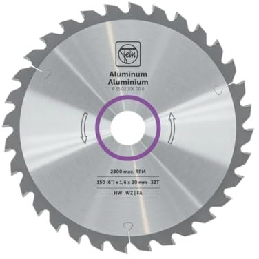 FEIN Premium-Kreissägeblatt für Alu für FEIN Akku-Handkreissäge F-IRON Cut 57 AS Ø 150 mm., für Geradschnitte in Nichteisenmetallen. 32 Zähne, Aufnahmebohrung 20 mm, Schnittbreite 1,6 mm