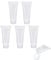 MORICOH 5PCS Plastic Soft Tubes Bottle,Refillable Container Bottles with Flip Cap, Squeezable Tube for Cream Shampoo Cleanser Shower Gel Lotion (20ml)