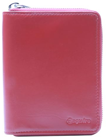 Esquire Silk 02 Zip Around Geldbörse, Rot