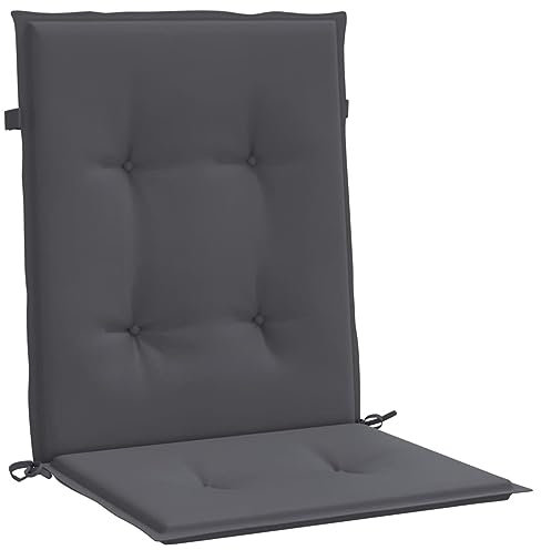 Tidyard 4X Gartenstuhlauflagen Niedriglehner, Sitzauflagen, Stuhlauflagen für Niederlehner, Auflagen Niedriglehner, Gartenstuhl Auflage Kissen Sitzkissen Stuhlkissen, Anthrazit