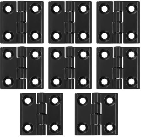 8 Pcs Bisagras Plegables, 40x40mm Bisagras Conectoras Negras, Bisagras Inoxidable de Carga Pesada, Bisagras de Puerta para Puertas de Madera Ventana Armario Puerta de Jardín Set