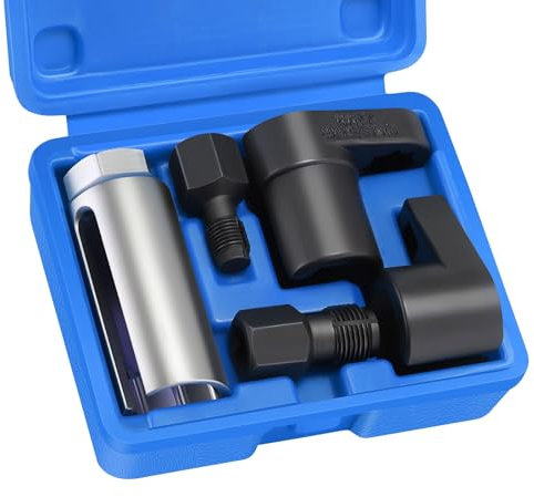 GEARLEADER Automotive Oxygen Sensor Socket, Universal 1/2 & 3/8 Drive Offset Vacuum Switch Socket Wrench
