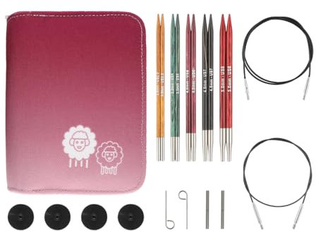 KnitPro Dreamz Starter Austauschbare Nadelspitzen-Set 5 (13cm) | 5 Größen (3mm bis 5mm)