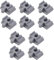 GXGM 10-Teiliges Set Track Connectors Für Brio Duplo Systemverbinder, 4 * 3.2 * 1.9Cm Kompatibler Adapter Gleisverbinder, Universell Kombiniert Beide Systeme Miteinander, Schienenverbinder(Grau,A)