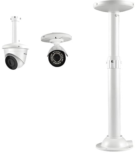 CTXSumTec 11.8-23.6 Telescopic Adjustable I-Shaped Security Camera Wall Ceiling Mount Bracket, Dome Camera Mount Universal Camera Wall Mounting Bracket for CCTV Security Camera/IP Camera