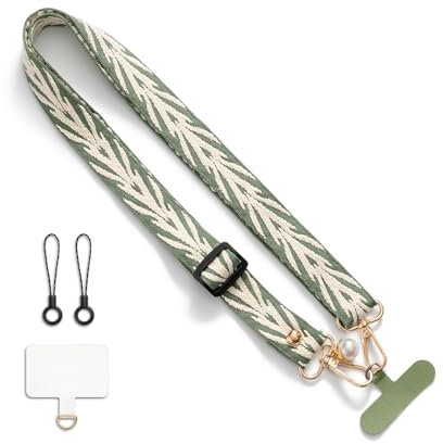 CHUQING Handykette Universal Handyband zum Umhängen Crossbody Strap Phone Lanyard Grün Band Handyhülle
