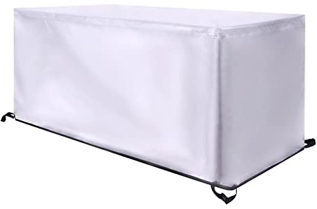 AUWUUA Abdeckung für Gartenmöbel 170x120x120cm/LxWxH Multi Größe Gartenmöbel Abdeckung Wasserdicht Outdoor Tischabdeckung, Winterfest Anti-UV Reißfest Abdeckplane für Loungemöbel und Möbelsets Silber