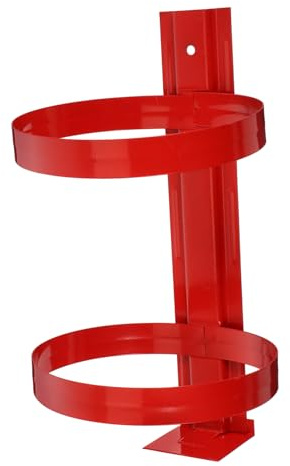 Rote Feuerlöscherhalterung aus Eisen Wandmontage, Polierte Oberfläche | Zufällige Lochposition, Schlichtes Design, Einfache Installation, 1 Stück, Sichere Nutzung, für Wandbefestigung