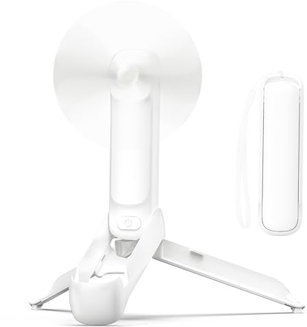 WOWDSGN Mini Handventilator, 3-in-1 Handventilator Tragbarer Hand Ventilatoren Handventilator mit Taschenlampe Aufladbar 2000mAh für Reise Strand Büro Sommer Leiser USB Lüfter Geschenke für Frauen