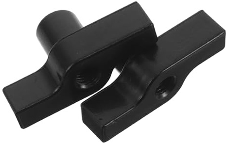 2 Pezzi T Knob Screw Nut a Foro Passante M8 per Luci Palco | Alluminio Pressofuso Nero, Montaggio a Mano Rapido, per Truss e Allestimenti Touring