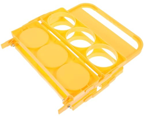 HOODANCOS Support en Plastique Jaune, Design Multifonctionnel et Solide Pliable Portable pour 6 Bouteilles de Bière pour Transport Facile