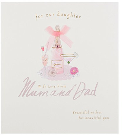 Hallmark Daughter Birthday Card 'Love Mum and Dad' - Medium