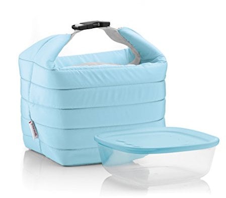 Guzzini, Petit Sac Isotherme A/Compartiment Fraicheur Handy, (Bag) 22 x 18 x h22 cm; (Container) 19,6 x 19,6 x h7 cm - 1400cc 0329