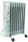 Perel Radiador de aceite de 2000W con 9 elementos, 3 niveles de calor, termostato ajustable, asa, ruedas, protección contra sobrecalentamiento y vuelco, calefactor portátil, silencioso y eficiente