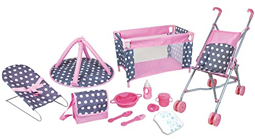 Lissi 5 Piece Doll Deluxe Nursery Play Set with Accessories