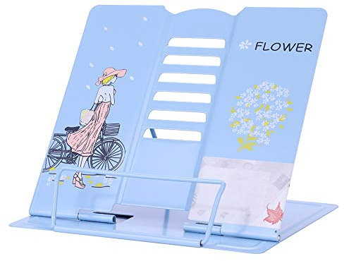 Leseständer Metall Buchständer Kinder Süß Buchhalter Einstellbarer Neigungswinkel Rutschfest Buchstützen Kochbuchhalter Bücher Ordner für Jungen Mädchen Küche Bibliothek Schule