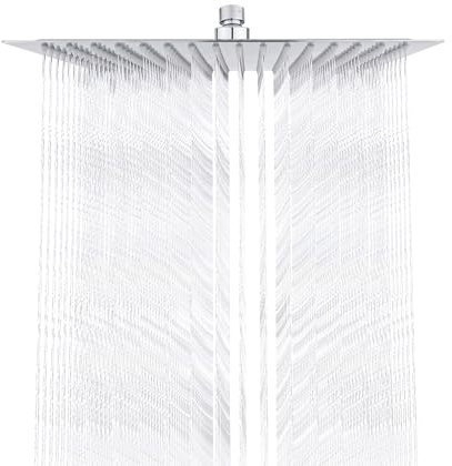 GRIFEMA COMPLENTOS-G831 | Eckig Kopfbrause aus Edelstahl | SPA Regenbrause, 300 X 300mm | Einbau Duschköpfe, 12 Zoll, Chrom