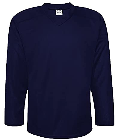 EALER H80 Series Blank Eishockey-Übungstrikot für Männer und Jungen – Senior und Junior – Erwachsene und Jugendliche, Marineblau, XL