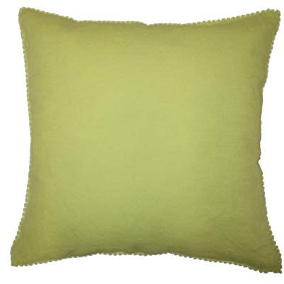 fleuresse Halbleinen-Kissenbezug mit Zierstich,7056 Pistazie, Größe 40x40 cm