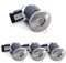 Sweier Downlight Feuerbeständige Decke, Nickel IP65 Einbaustrahler Wasserdicht Badezimmer, GU10 AC220-240V, Bohrung ø68-75 mm, Satz von 4 (Birne nicht enthalten).