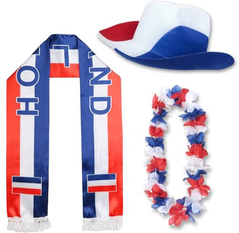 Sonia Originelli Fanset Fanartikel Fanhut Blumenkette Fanschal WM EM Farbe: Niederlande