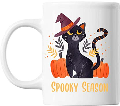 Planetee Mug chat automne spooky season | Tasse imprimée en France