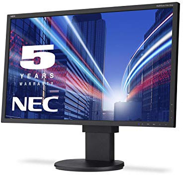 NEC 60003813 - MultiSync EA275WMi - 27 Black Full HD LED Monitor 2560 x 1440 2 x 1W Speakers 130mm Height Adjustable HDMI / DisplayPort / DVI / USB (Renewed)