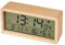 SANON Digitaler Wecker, Digital Uhr Batteriebetrieben, Holz-LCD-Uhr mit Hintergrundbeleuchtung, Schlummertemperatur und Luftfeuchtigkeit für Schlafzimmer, Wohnheim