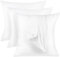 Utopia Bedding - Kissenbezug 45x45 4er Set - Kopfkissenbezug 45 x 45 aus 100% gebürsteter Mikrofaser mit Umschlagverschluss - Falten-, verblassen- und schmutzabweisende Kissenbezüge 45x45 - Weiß