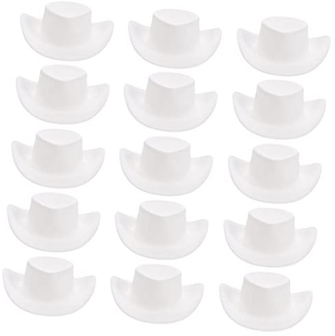 Hohopeti 20 Stück Mini- -Hut -Dekor Schwarzer -Hut Spielhaus-Zubehör Winziger -Hut Mini-Western- Cowgirl-Hut Formelle Mini-Hüte So Würden
