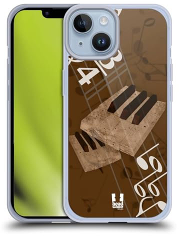 Head Case Designs Tastiera Musika Custodia in Gel [Protezione di Grado Militare] Compatibile con Apple iPhone 14 E Compatibile con MagSafe