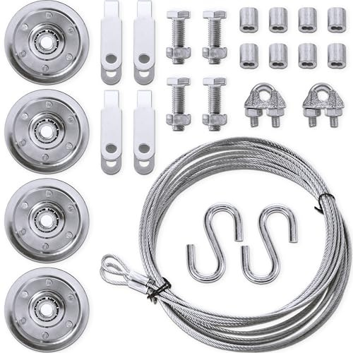 Câble et poulie de porte de garage, kit de remplacement de câble de porte de garage, poulie robuste