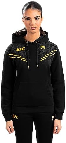 Venum, UFC Adrenaline by Replica Damen Pullover Hoodie, Damen, L, Schwarz/Gold
