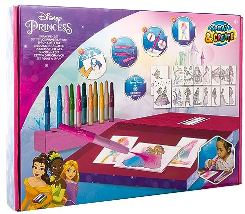 Disney Princess - Juego de lápices de colores para niños con lápices de colores y páginas para colorear