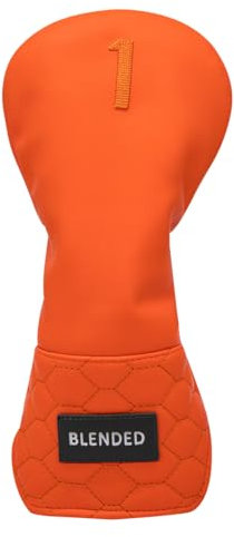 BAIRBRE Golf Club Head Covers, Blue Golf Fariway Wood Covers Hybrid Head Covers 3 Wood Headcover Leather Golf Headcover with Number Tag for Scotty Cameron Odyssey Taylormade All Brand (Orange-DR)