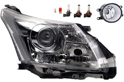 Johns, Scheinwerfer Halogen Front passend für Toyota Avensis T27 09-11 HHB3 Rechts + Nebelscheinwerfer + Leuchtmittel