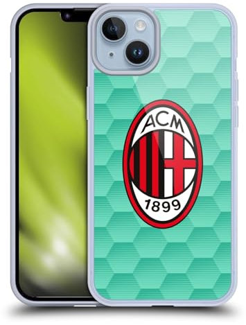 Head Case Designs Licenza Ufficiale AC Milan in Casa Portiere 2020/21 Kit Crest Custodia Morbida in Gel Compatibile con Apple iPhone 14 Plus E Compatibile con Magsafe Accessori