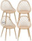 buybyroom Gartenstühle 4er Set, Stabil und Langlebig Terrassenstühle Lounge Sessel Outdoor mit Metallfüße Gartenstuhl Balkon Sessel für Garten, Terrassenstühle Oder, Khaki