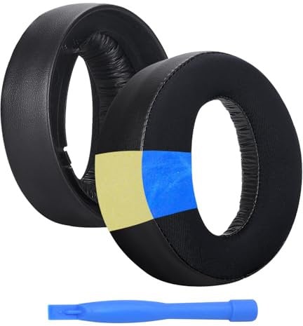 Ear Pads Replacement for Sony PlayStation 5 3D Pulse Wireless Headset PS5 by MMOBIEL – Mesh Fabric Ear Pad Cushions - Earpads Replacement – Black (3D Pulse Cooling Gel Black)